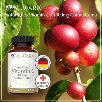 NUWARA Vitamin C natürlich aus Camu-Camu – 60 Kapseln