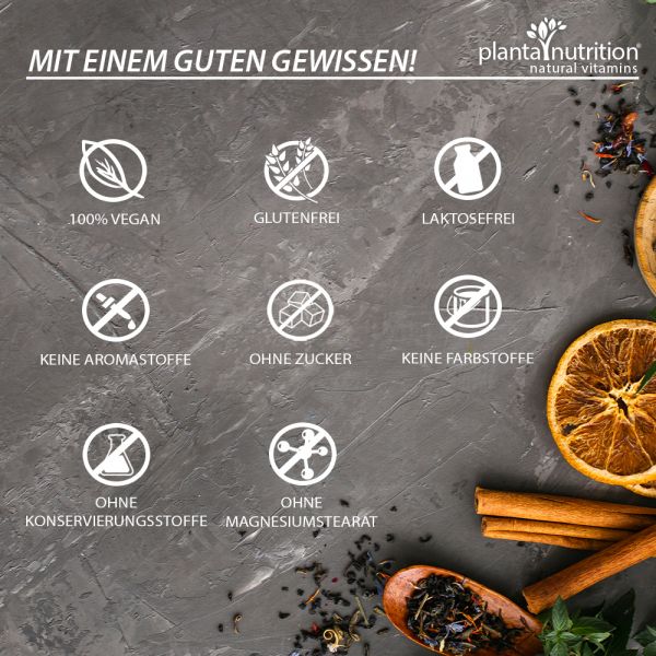Natürlicher Vitamin B - Komplex, 120 Kapseln, mit Vitamin B1, B2, B3, B5, B6, B7, B9, B12 + Bio-Leinsamenmehl, Biotin & Folsäure